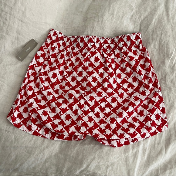 J. Crew NWT men’s red white heart valentine check cotton boxer shorts Small - Picture 7 of 8